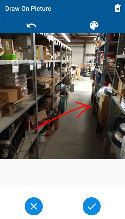 Capture detailed information on fire sprinkers and annotate photos to mark important things, like a sprinkler that is blocked, or a box of crucial documents under the sprinkler that might be in harm's way.